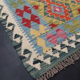 Kilim Rug Classic, Handmade Artisan Afghan Turkish Aztec Natural Wool 154x96 cm - thumbnail 2