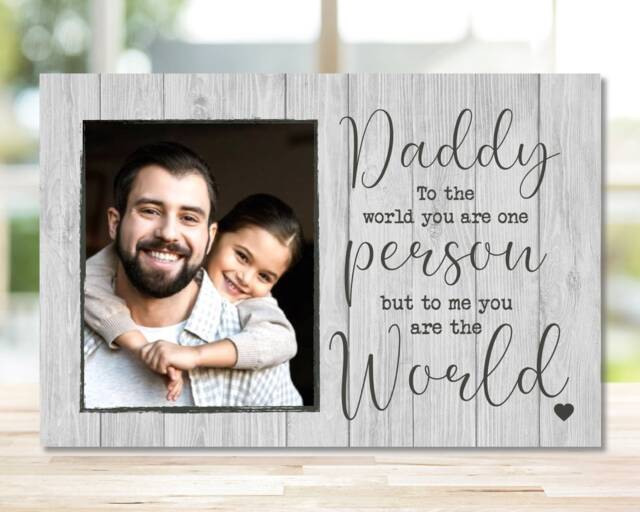 Gift For Dad, Father's Day Gift, First Fathers Day, Daddy Photo New Dad Custom Frame - image 1