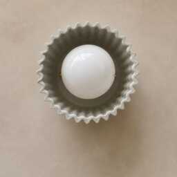 Small Syracuse - Ceramic Flush Mount Wall Sconce Handmade Minimalist Light Fixture in Bone White - thumbnail 3