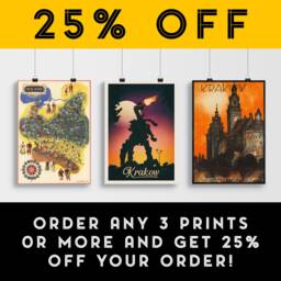 Krakow Travel Poster, Smok Wawelski, Wawel Dragon Statue, Poland Print, Art, Hill, Krak??w, Minimalist Polish Wall Art - thumbnail 2