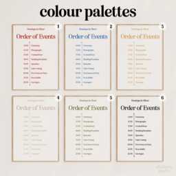 Modern Wedding Order Of Events Sign Minimalist Ceremony Timeline Print - thumbnail 3