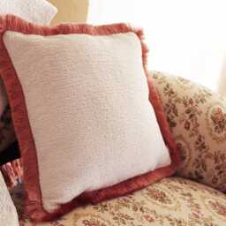Rose Pink Handmade Cushion Cover Only With Cotton Fringe - thumbnail 2