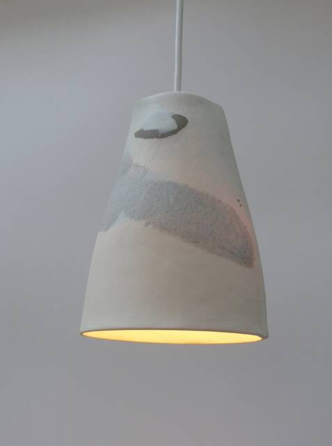 Sky, Porcelain Mixed With Gray, Pendant Light, Hanging Lamp - image 1