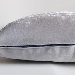 Silver Velvet Throw Pillow Cover Decorative 20''x20'' Cushion - thumbnail 4