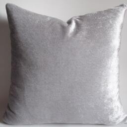 Silver Velvet Throw Pillow Cover Decorative 20''x20'' Cushion - thumbnail 3