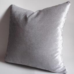Silver Velvet Throw Pillow Cover Decorative 20''x20'' Cushion - thumbnail 2