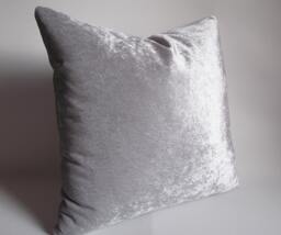 Silver Velvet Throw Pillow Cover Decorative 20''x20'' Cushion