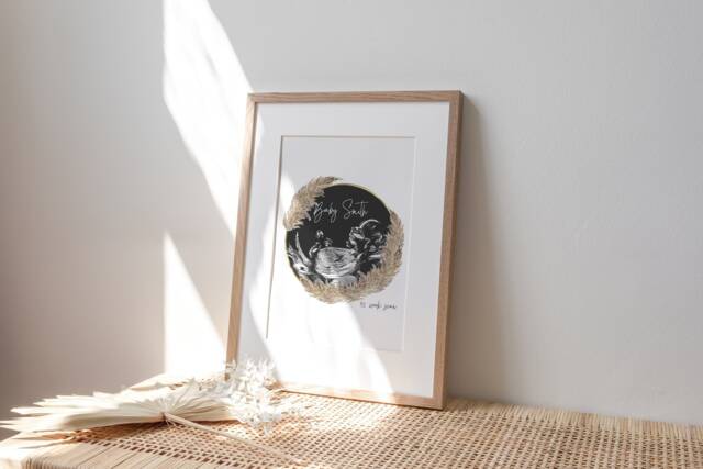 Personalized Baby Ultrasound Scan Print - Pregnancy Announcement Gift - image 1