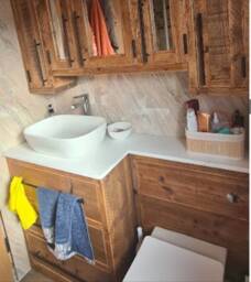 Lancaster - Combination Bathroom Vanity Handmade Reclaimed Timber With 3 Drawers - thumbnail 4