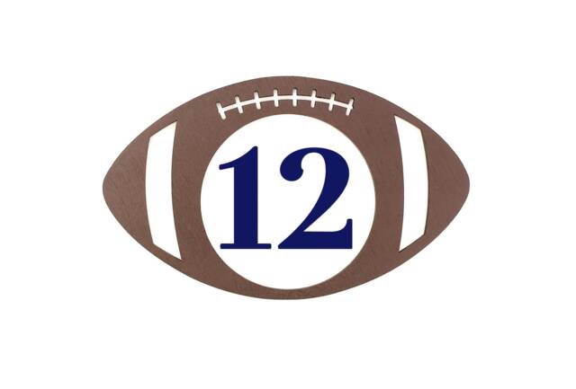 Wood Foot Ball Marker, Sports Milestone Blanket Month Baby Shower Gift, Photo Prop, Keepsake - image 1
