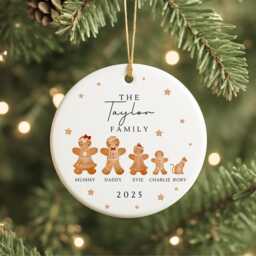 Family Christmas Ornament Personalised Gingerbread Decoration 2025 Gift - thumbnail 3