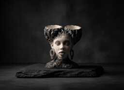 Gothic Head Planter - Dark Academia Face Plant Pot Baroque Bust Handmade UK