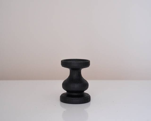 Beautiful Black Candle Holder Rustic Wooden Candlestick Modern Home Decor Turned Pillar Wood Wedding Decoration Centerpiece Wood Design - image 1