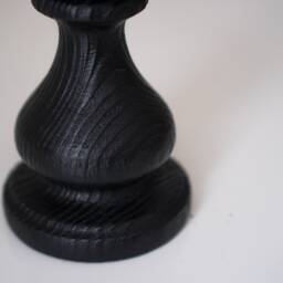 Beautiful Black Candle Holder Rustic Wooden Candlestick Modern Home Decor Turned Pillar Wood Wedding Decoration Centerpiece Wood Design - thumbnail 3