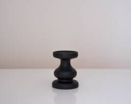 Beautiful Black Candle Holder Rustic Wooden Candlestick Modern Home Decor Turned Pillar Wood Wedding Decoration Centerpiece Wood Design - thumbnail 1