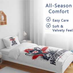 Football Trophy Personalised Name England Flag Cot Bed Set Nursery Bedding Supporter Present St Georges Cross Boy Room Decor Gift - thumbnail 2