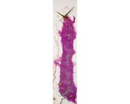 Unique Home Decor White & Purple Wall Clock, Not Fused Glass, Original Clock Abstract Art Desk For Boys Bedroom, Unusual - thumbnail 1