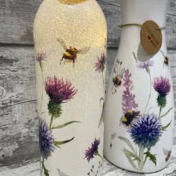 Bee Decoupage Light Up Bottle & Matching Vase - Bumble Nee Mother's Day Gift, Bee Gifts, Lovers - thumbnail 2