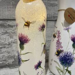 Bee Decoupage Light Up Bottle & Matching Vase - Bumble Nee Mother's Day Gift, Bee Gifts, Lovers - thumbnail 3