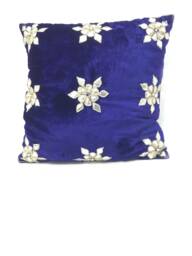 4 Pcs Set Blue Gotta Patti Work Handmade Duvet Cover - thumbnail 1