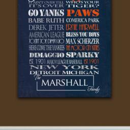 New York Yankees/Detroit Michigan Tigers House Divided Print Or Canvas - House Divided Yankees. Tigers. Housedivided - thumbnail 3