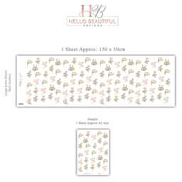 Boho Floral Wall Decals For Nursery, Neutral Flower Stickers, Peel & Stick Girls Bedroom Decor, Kids Room - thumbnail 3