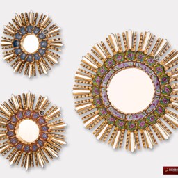 "Sunburst Wall Mirrors Set 3 " - thumbnail 2