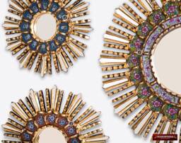 "Sunburst Wall Mirrors Set 3 " - thumbnail 1