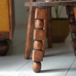 Rustic Wooden Stool, Indoor Plant Stand, Small Side Table, Kids Step Modern End Sofa Table - thumbnail 4