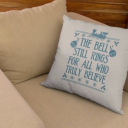 Holiday Pillow - The Bell Still Rings For All Who Truly Believe Printed Cross Stitch 18 - thumbnail 2