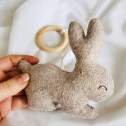 Baby Gym Hanging Toys Handmade Felt Woodland Animals - thumbnail 4