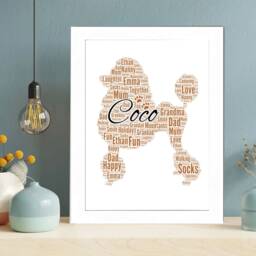 Personalized Poodle Word Art Print, Dog Lover Gift - Digital Download - thumbnail 3