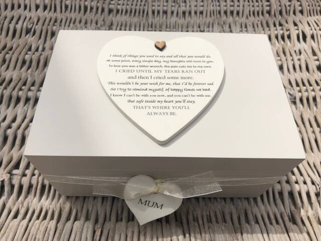 Personalised Memory Box in Memory Of A Loved One Mum ~ Mum Dad Nanny Husband Wife Grandad Any Name.. Memorial - image 1