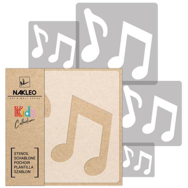 Music Note Wall Stencil Set Reusable Kids Room Decor - image 1