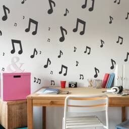 Music Note Wall Stencil Set Reusable Kids Room Decor - thumbnail 3