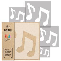 Music Note Wall Stencil Set Reusable Kids Room Decor - thumbnail 1