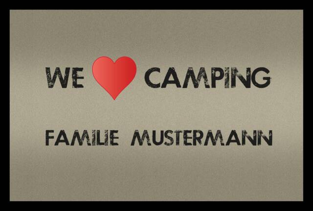 "Floor Mat ""We Love Camping"