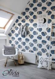 Owl Self Adhesive Wallpaper - Peel & Stick Vinyl Nursery Wall Decal Olb_038 - thumbnail 1
