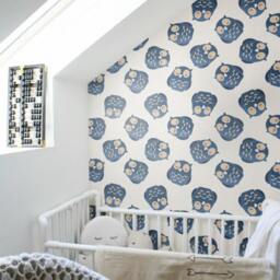 Owl Self Adhesive Wallpaper - Peel & Stick Vinyl Nursery Wall Decal Olb_038 - thumbnail 2
