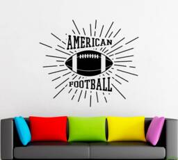 Football Wall Decal Sports Decor 2357 - thumbnail 1