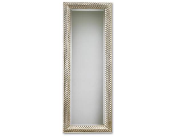 Long Champagne Silver Mirror Classic Antique Italian Style - Made in Italy Full Length Leaf Wall Leaner Mirror # 6070 - image 1