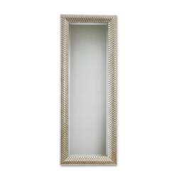 Long Champagne Silver Mirror Classic Antique Italian Style - Made in Italy Full Length Leaf Wall Leaner Mirror # 6070 - thumbnail 3