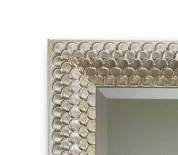 Long Champagne Silver Mirror Classic Antique Italian Style - Made in Italy Full Length Leaf Wall Leaner Mirror # 6070 - thumbnail 2