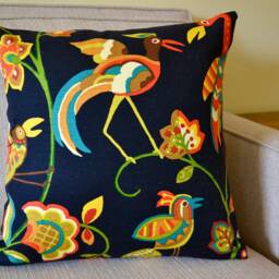 Duralee Fabrics Vintage Tropical Birds Pillow - thumbnail 2