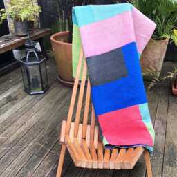Sale Kantha Throw - Purple & Lilac. Reverse Multicoloured Unique/One Of A Kind/Vintage/Premium Quality - thumbnail 2