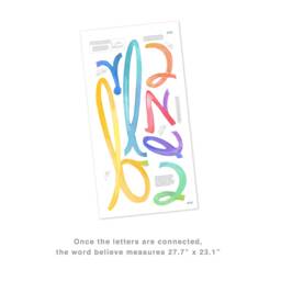 Believe - Fabric Wall Decal Color Story Mej - thumbnail 4