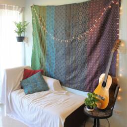 Ocean Inspired Wall Decor - Jewel Tones Tapestry Green Blue Purple Hanging Altar Large Hippie - thumbnail 2