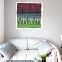 Ocean Inspired Wall Decor - Jewel Tones Tapestry Green Blue Purple Hanging Altar Large Hippie - thumbnail 3