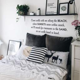 Come Walk With Me Along The Beach - Romantic Wall Quote Love Vinyl Words Bedroom Decor 158 - thumbnail 2