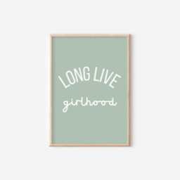 Sage Green Girlhood Wall Print, Girls Room Decor - thumbnail 3
